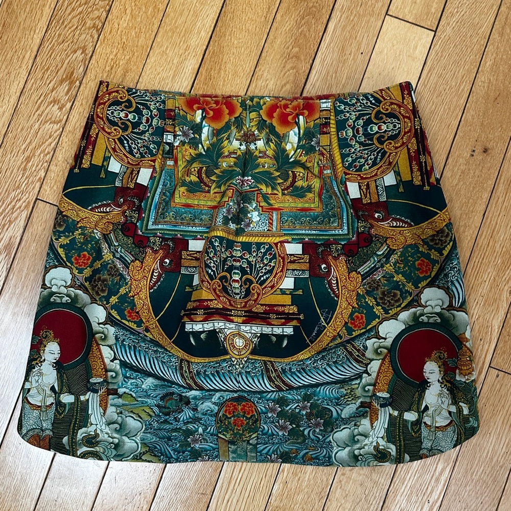 JustCavalli Archival Print mini skirt, size EU 38 (US S)